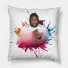 Rod Wave In Splash Color Throw Pillow Official Rod Wave Merch