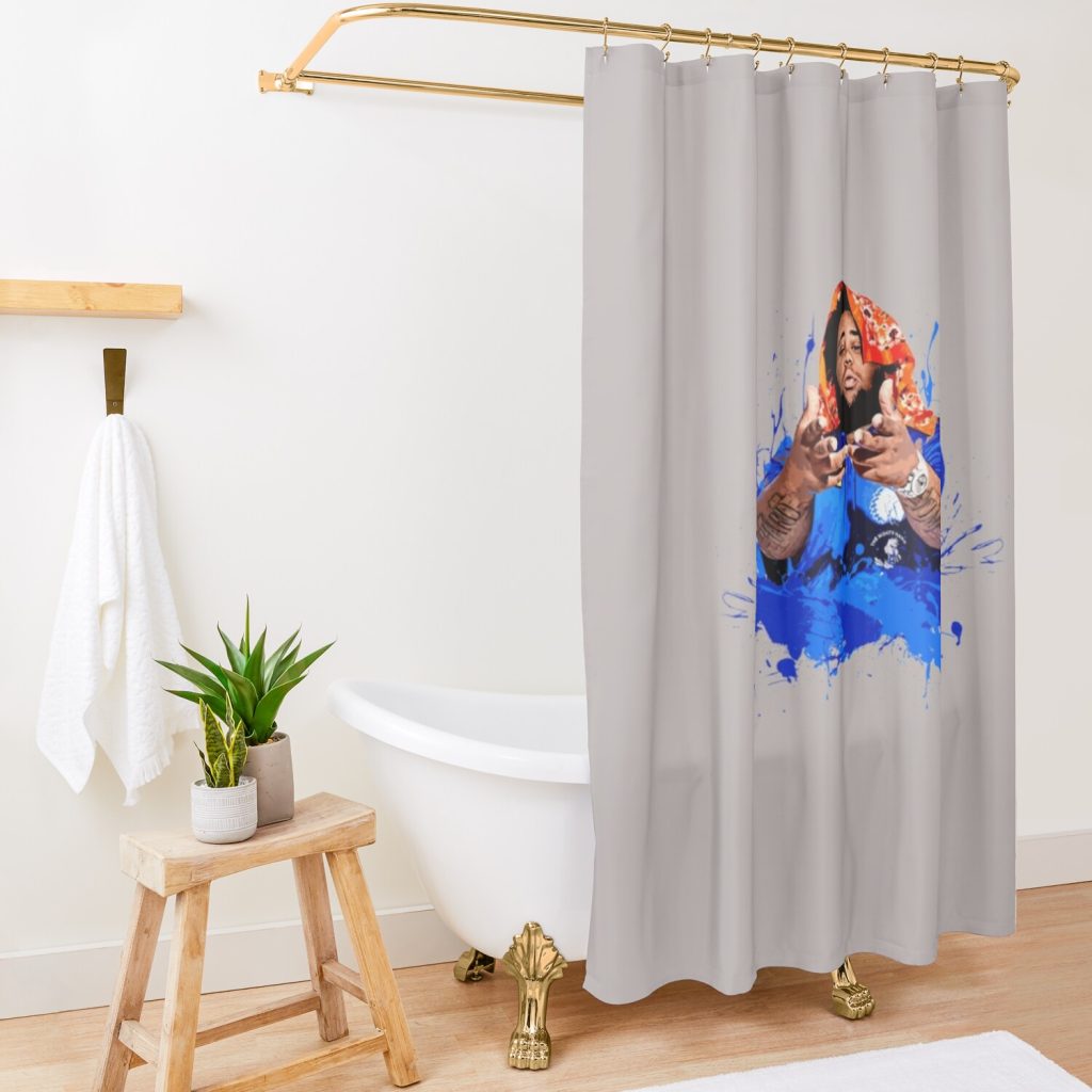 Rod Wave Rod Wave Shower Curtain Official Rod Wave Merch