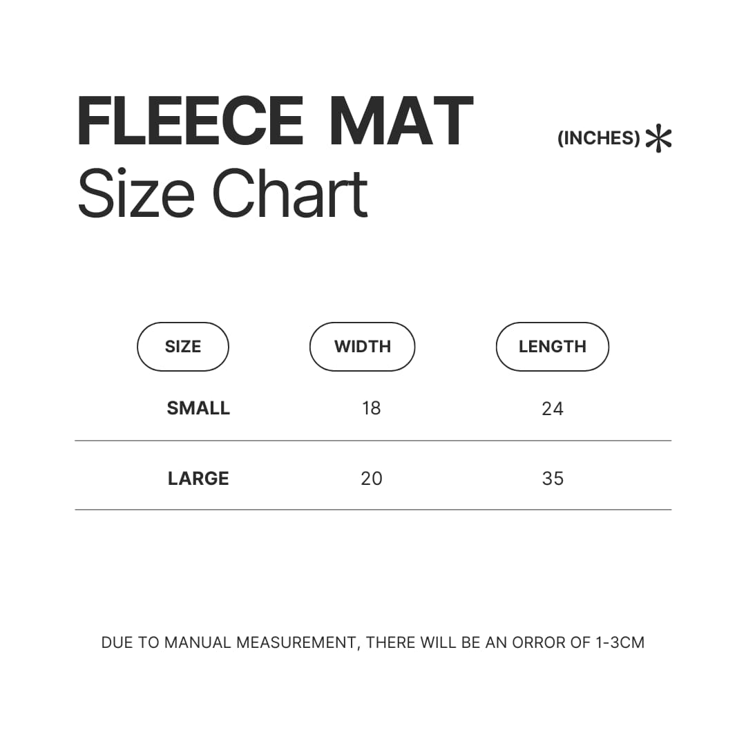 Fleece Mat Size Chart - Shop Rod Wave