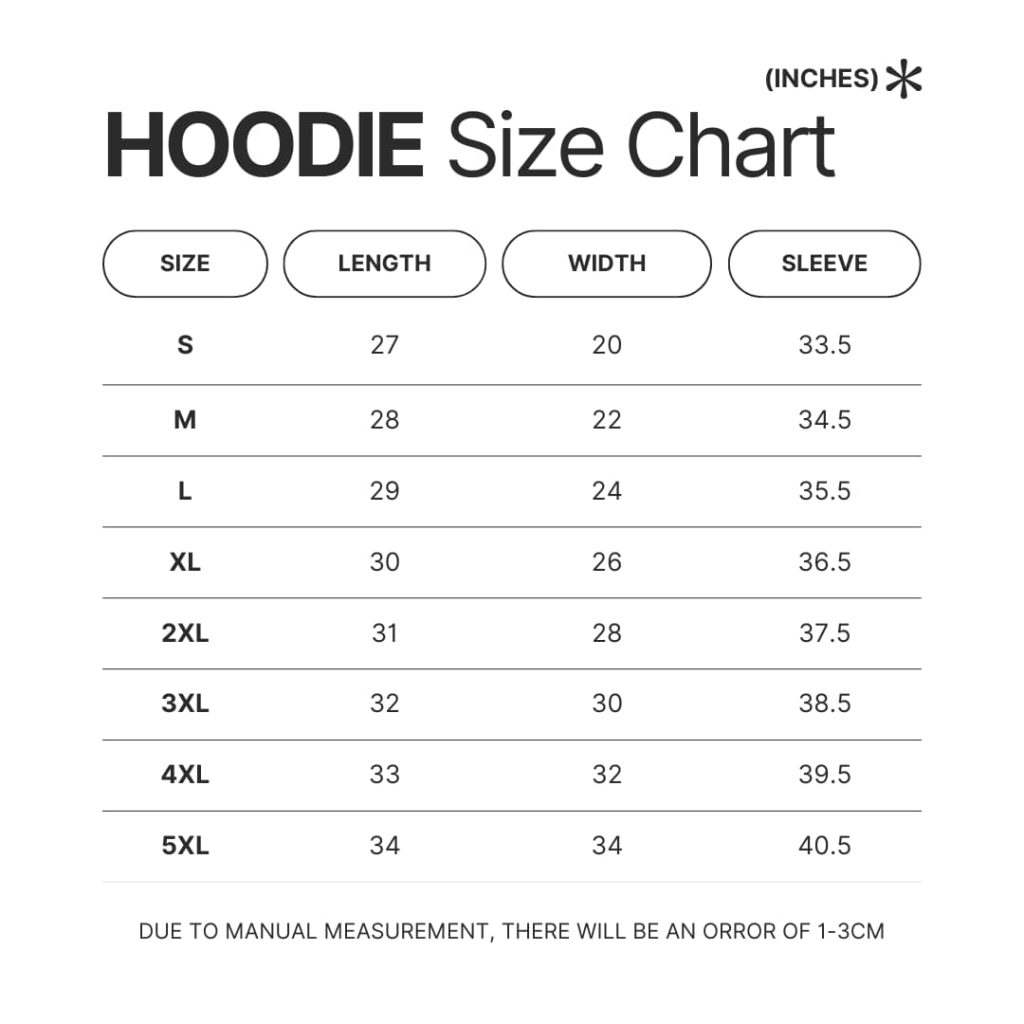 Hoodie Size Chart - Shop Rod Wave