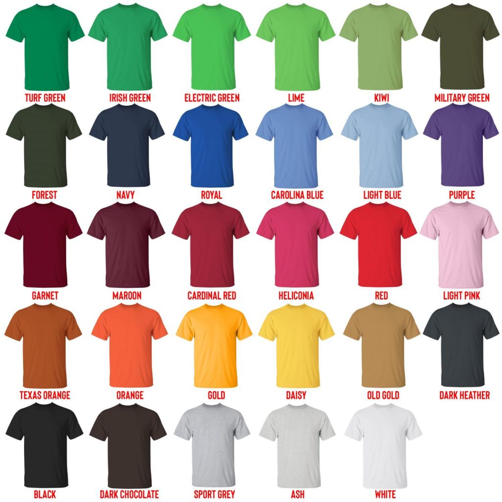 t shirt color chart - Shop Rod Wave